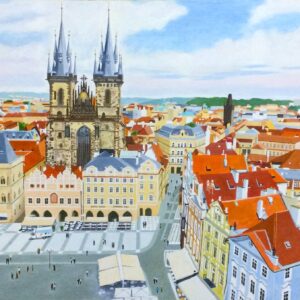 シエナ・カンポ広場にて | 岡 尊 ｜インテリア絵画 アートの専門通販