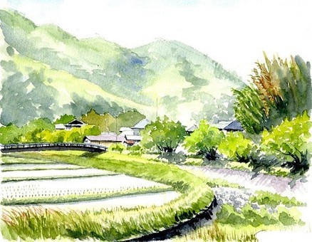 水彩 農村イラスト｜無料イラスト・フリー素材なら「イラストAC」