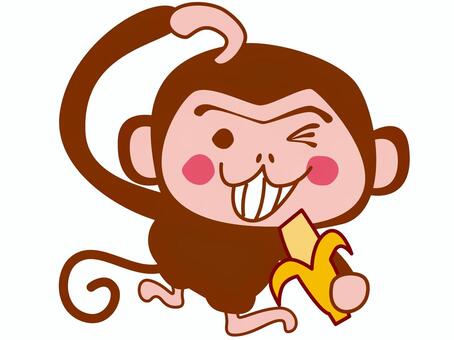 バナナと猿イラスト｜無料イラスト・フリー素材なら「イラストAC」