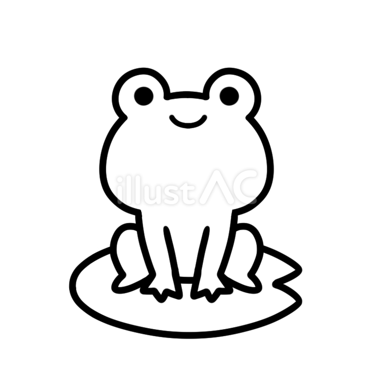 カエル 線画 イラストイラスト - No: 23916811｜無料イラスト・フリー