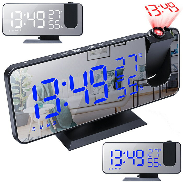 楽天市場】投影 時計（機能（置き時計・掛け時計）温湿度計