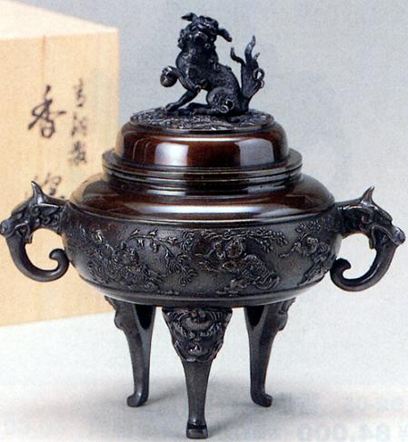楽天市場】高岡銅器 銅製 福 徳 獅 子 香炉 瑞峰作の通販