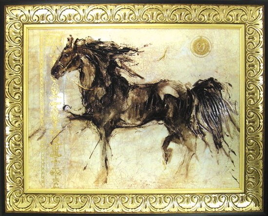 楽天市場】馬（テーマ（絵画）動物）（油彩画｜絵画）：アート・美術品