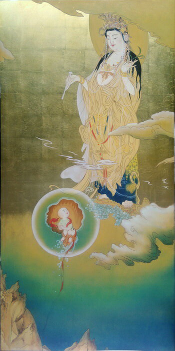 楽天市場】掛け軸 狩野悲母観音の通販