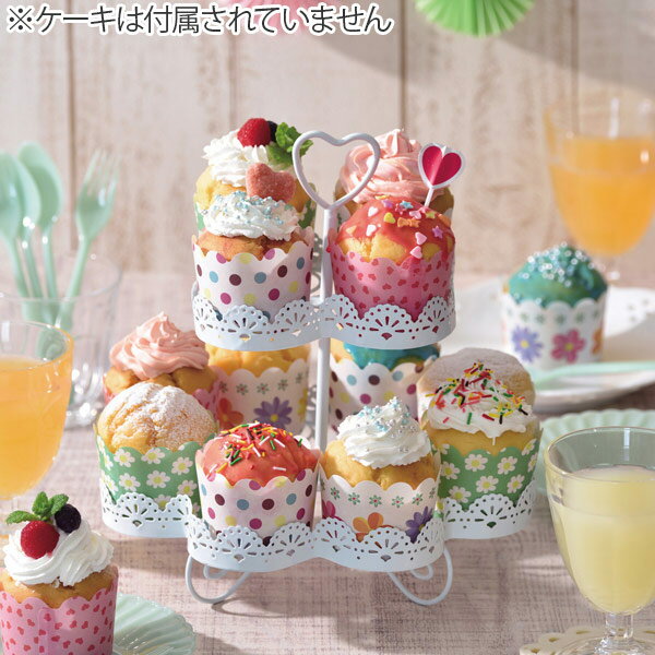 楽天市場】ケーキスタンド 2段 アンティークの通販