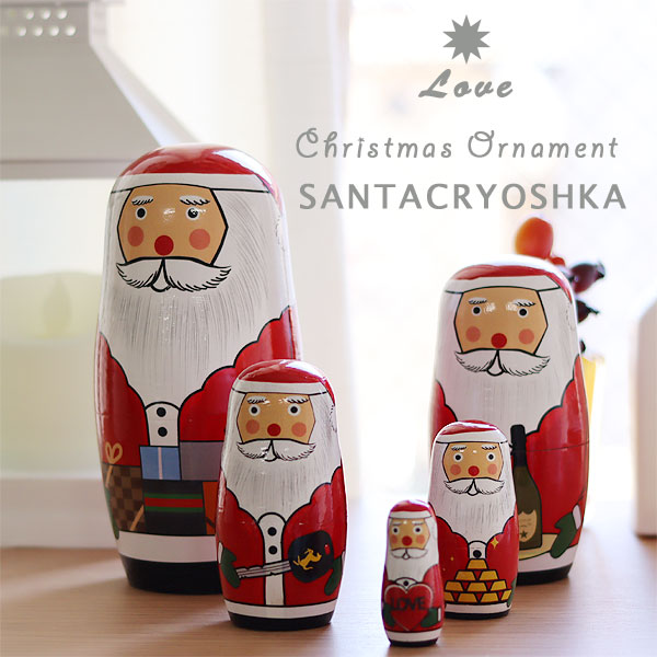 サンタクロースのじじばばオブジェ・キャンドル・キャンドルスタンド