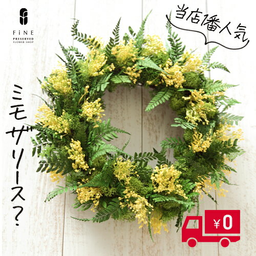 楽天市場】ミモザ リース（花・ガーデン・DIY）の通販