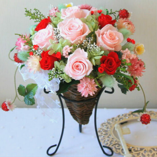 楽天市場】フラワースタンド アイアン（プリザーブドフラワー｜花