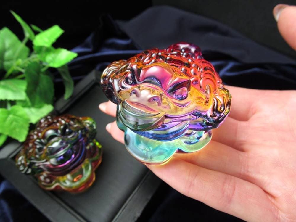 楽天市場】カエル 置物 クリスタルの通販