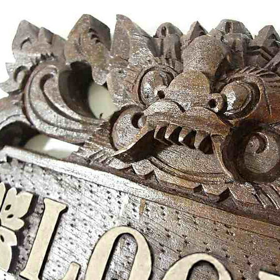 楽天市場】バリ 木彫り ネーム プレートの通販