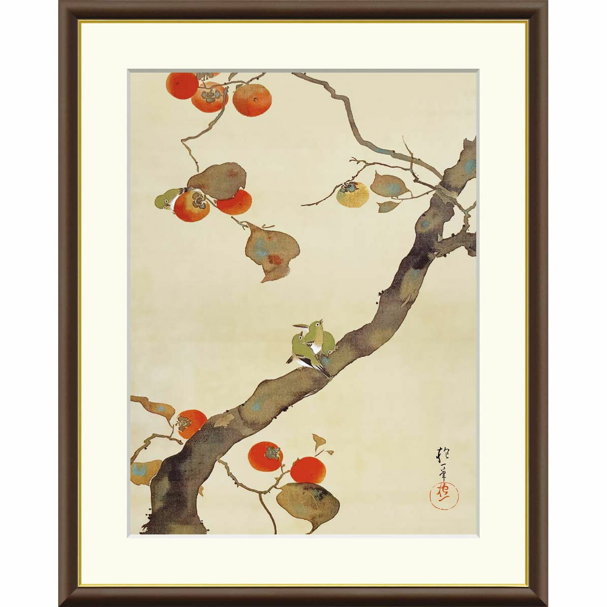 楽天市場】柿（日本画｜絵画）：アート・美術品・骨董品・民芸品