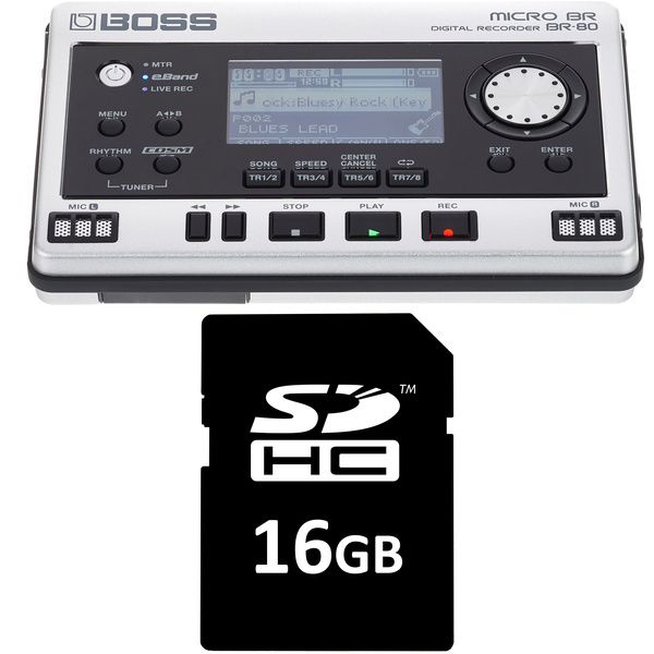Boss BR-80 SD Card Bundle – United States