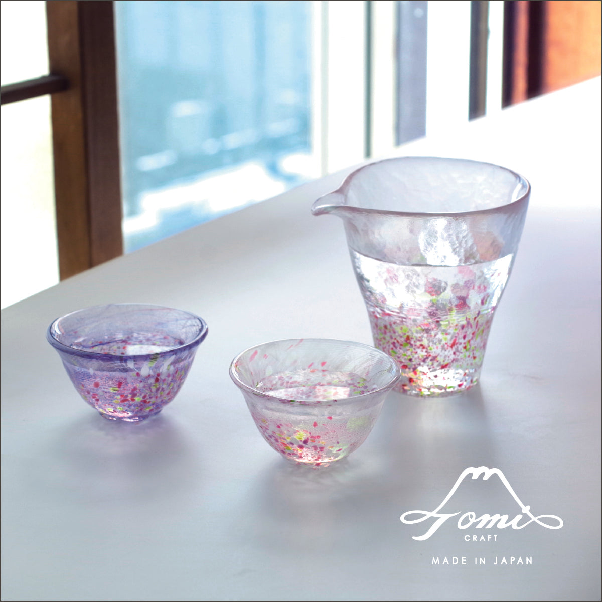 江戸硝子｜うきよ｜片口｜藤ざくら｜TOMICRAFT(トミクラフト)公式
