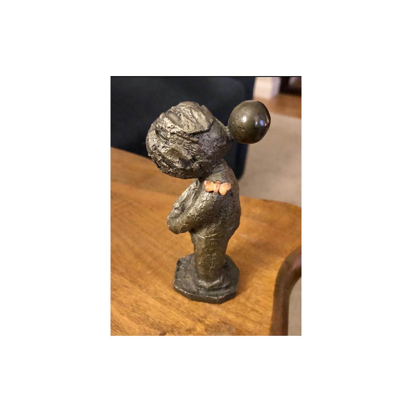 Vintage Hudson Pewter Figurine (Girl Blowing Bubble) » Tookey Buxton