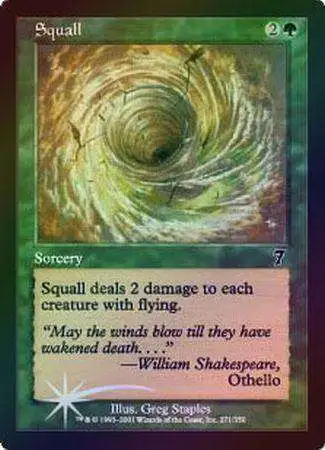 Magic The Gathering 7th Edition Single Card Common Squall 271 Foil