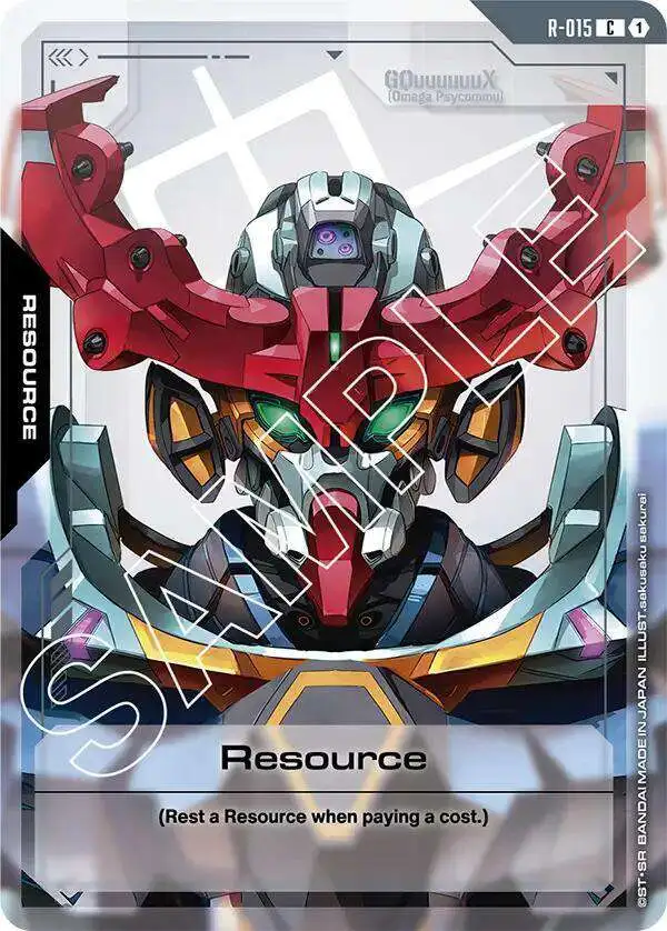 Gundam Trading Card Game Dual Impact Single Card Common Resource R