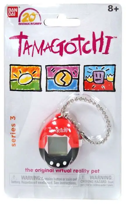 Tamagotchi 20th Anniversary Series 3 Red Black 1.5 Virtual Pet Toy