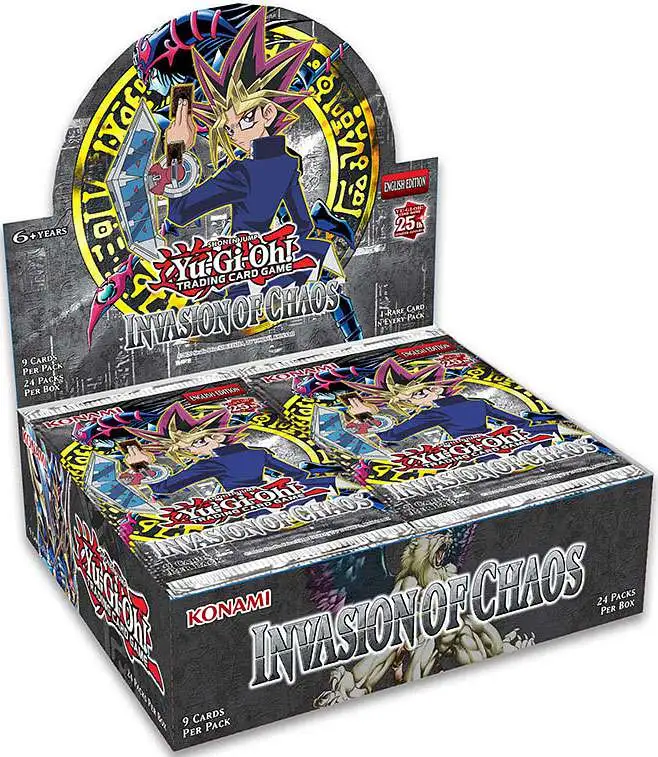 YuGiOh Invasion of Chaos Booster Box 24 Packs, 25th Anniversary