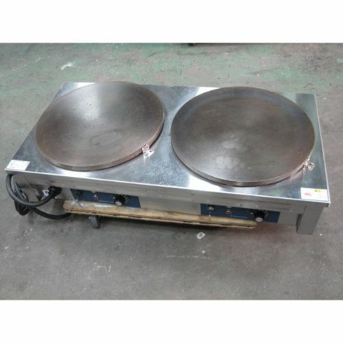 業務用/新品】【ニチワ】電気クレープ焼器 1連 単相100V CM-360 幅410