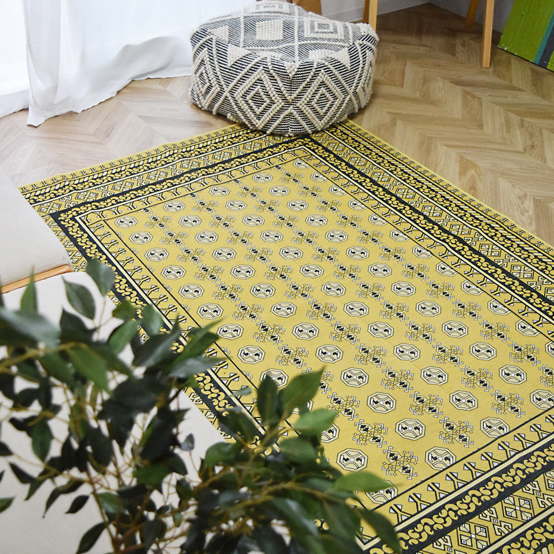 防水防汚加工付き洗えるヴィンテージ風ラグ TOCORU Series AFGHUN