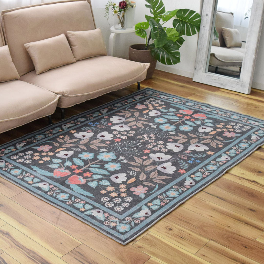 フラワー花柄ラグ TOCORU Series