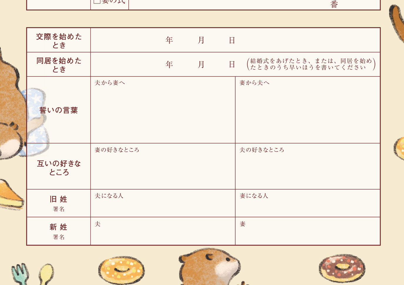 婚姻届 可愛い嘘のカワウソ（Happy） – 【公式】婚姻届製作所