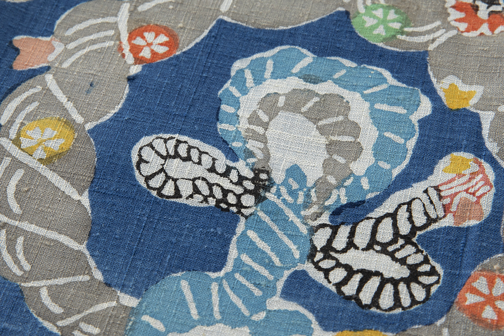 関美穂子作 型絵染 紬着物 | 特選きものコレクション