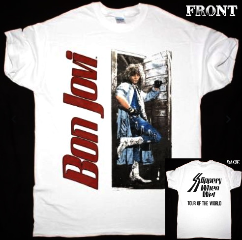 BON JOVI】 バンドTシャツ ロックTシャツ BON JOVI Slippery When Wet