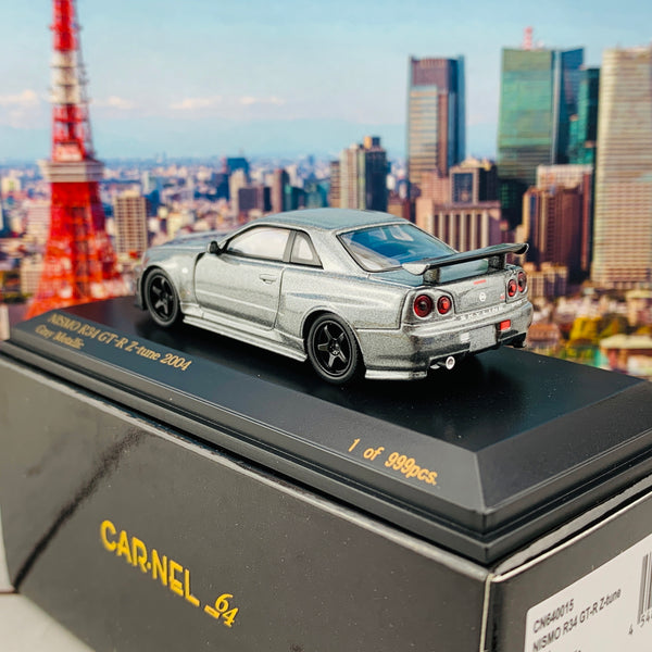 CAR-NEL 1/64 NISMO R34 GTR Z-tune 2004 Gray Metallic CN640015