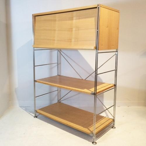 無印良品】 ステンレスユニットシェルフ ボックス・フラップ扉・タモ材