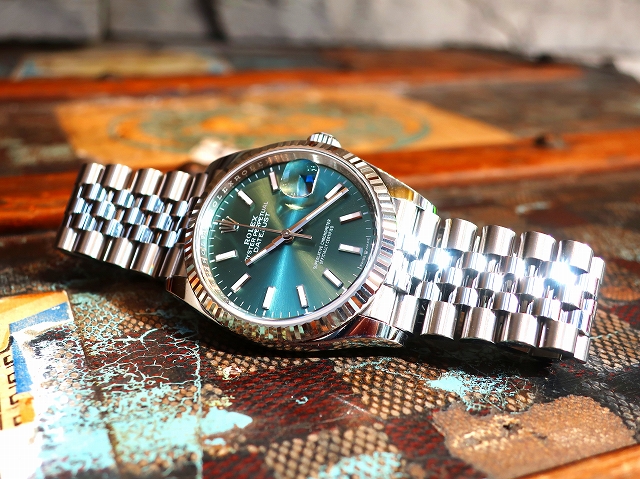 綺麗な「ミントグリーンダイヤル」を搭載した【デイトジャスト36 / Ref