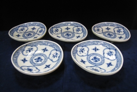 長期保管品九谷焼の皿陶器勇峰高さ5.3㎝幅36㎝4406