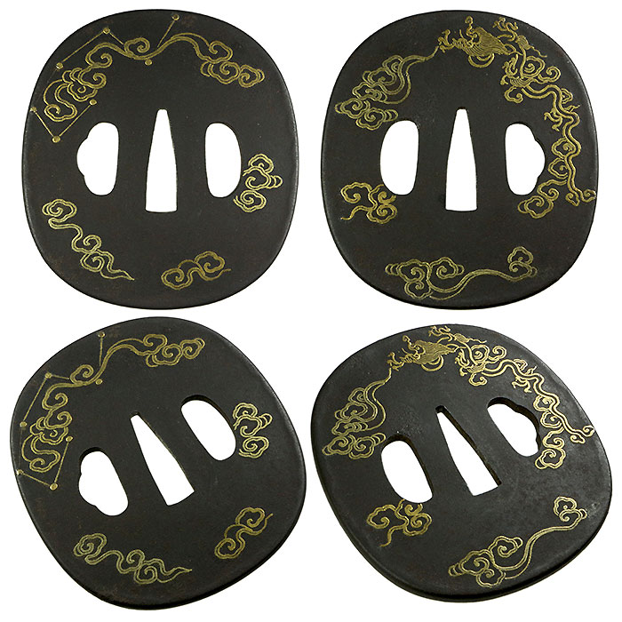 日本刀の鐔｜鉄地雲龍鍔｜日本刀・刀剣販売店・東京【十拳】