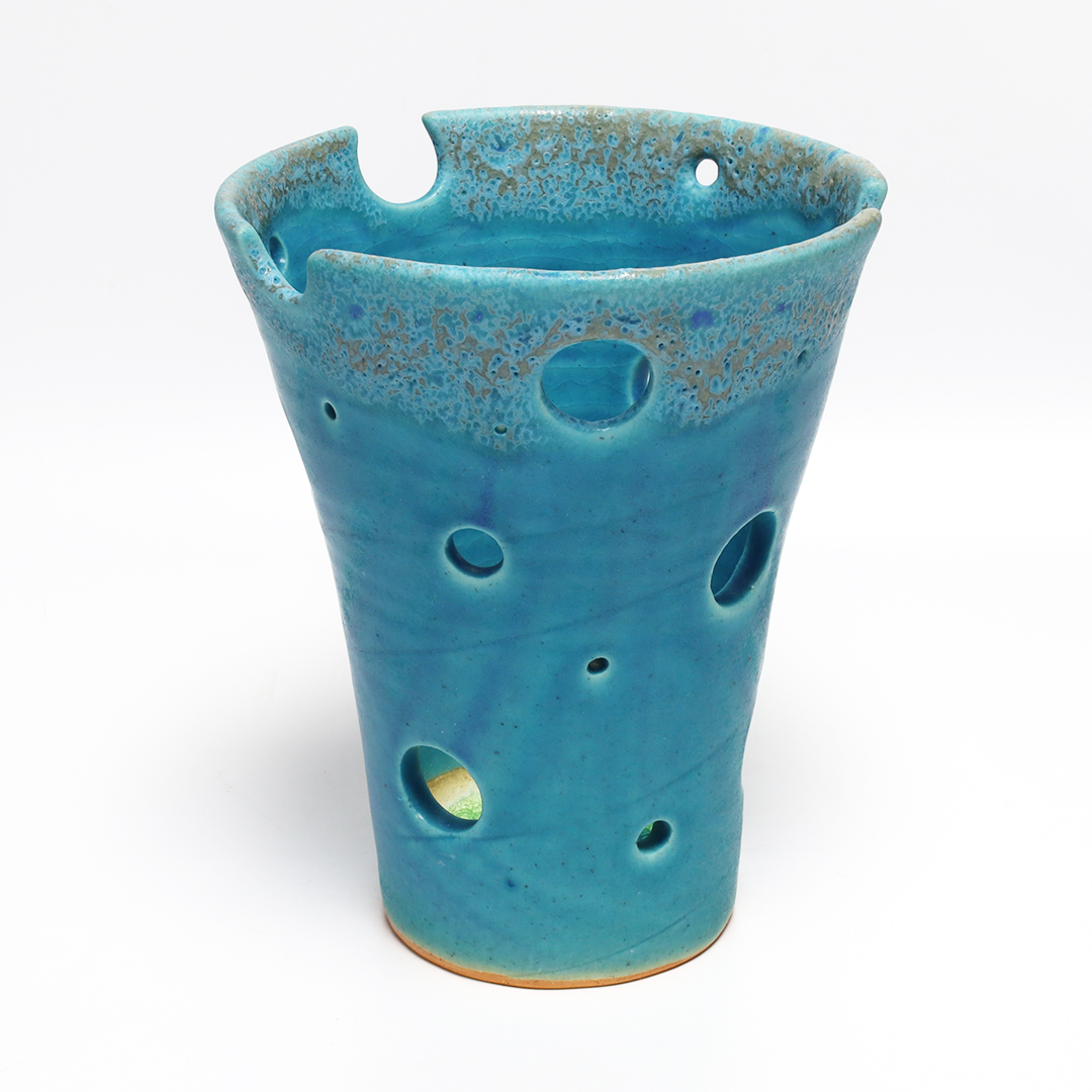 うるま陶器 ランプシェード ブルー 焼き物 陶器 うつわ おしゃれ 陶芸