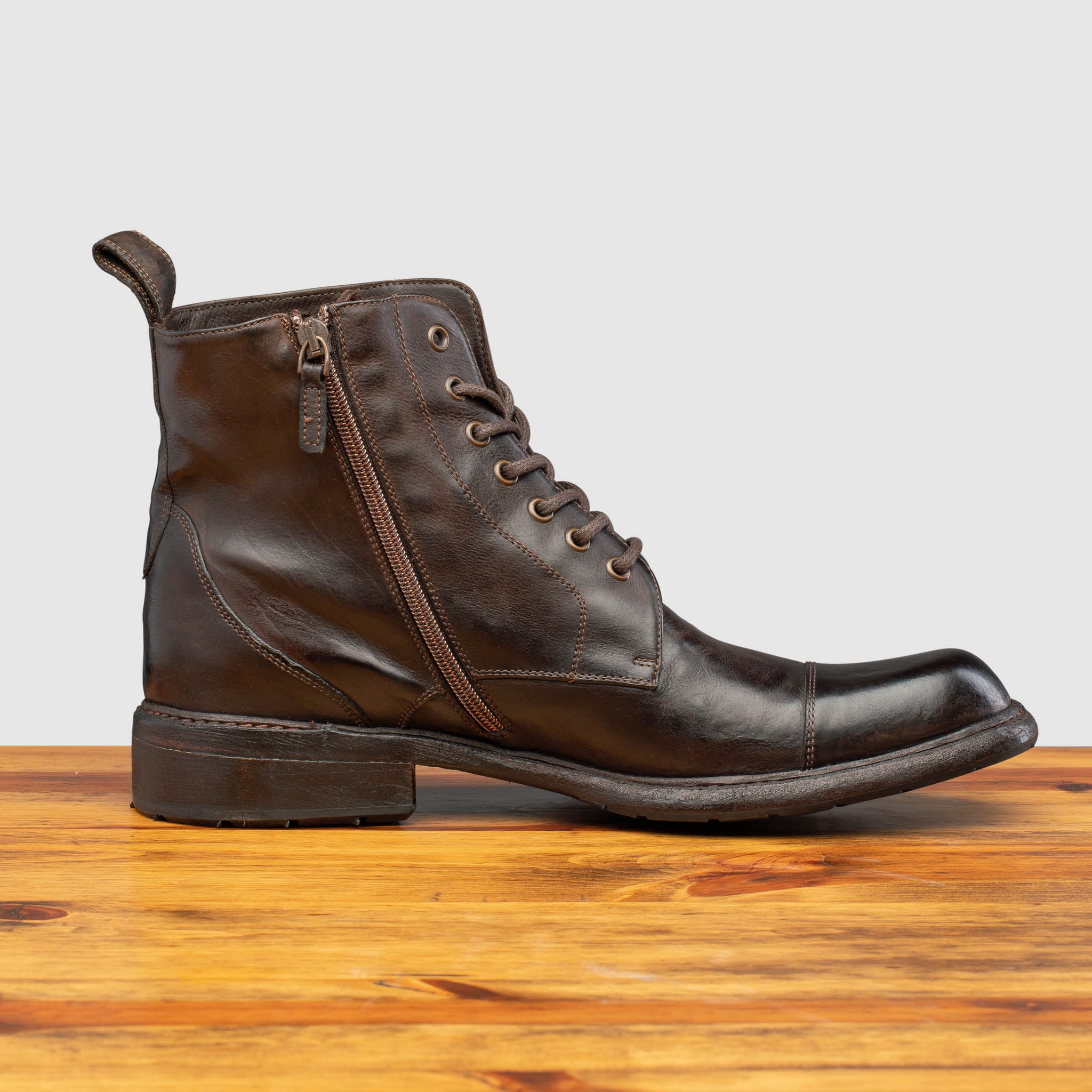 Q549 Calzoleria Toscana Dip-Dyed Combat Boot - Toscana USA
