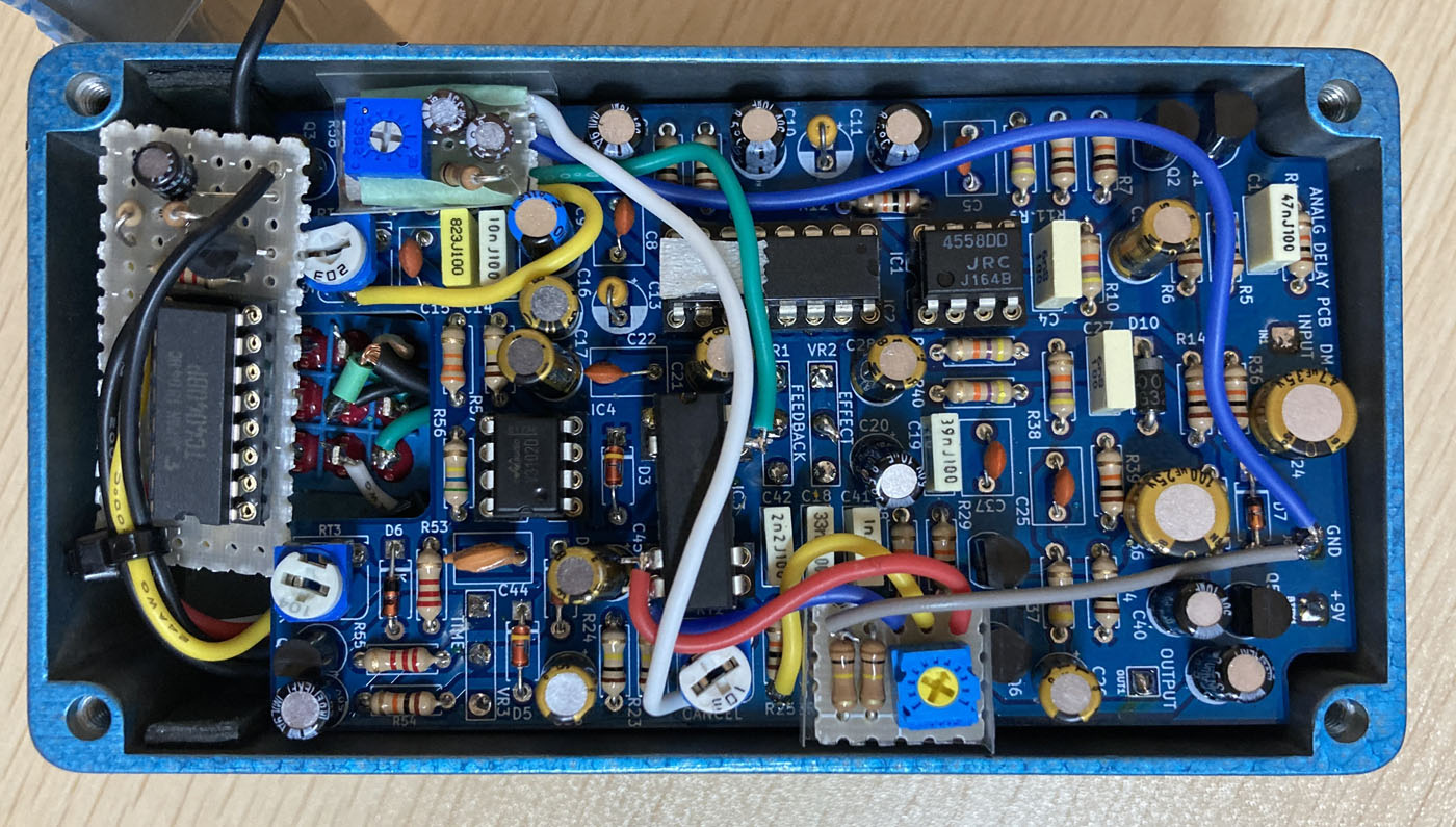 BBDを使用したアナログディレイBOSS DM-3 MOD 自作レポート