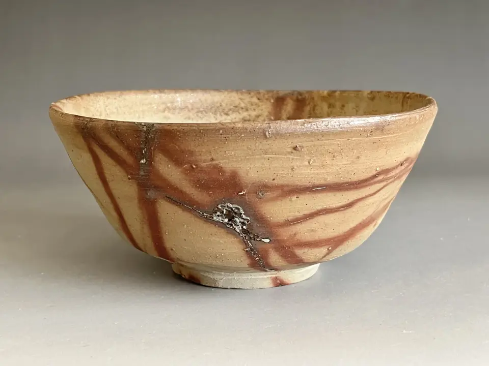 ☆ 安藤工 （父 安藤日出武） 仙太郎窯 志野 耳付花生 高さ26.5㎝ 花入