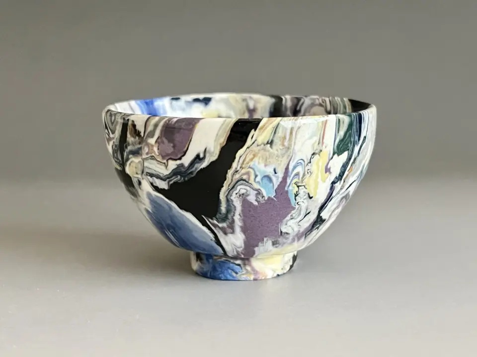 三代 須田菁華 九谷 色絵 祥瑞 松竹梅文 皿 八角皿 五枚 五客 銘々皿