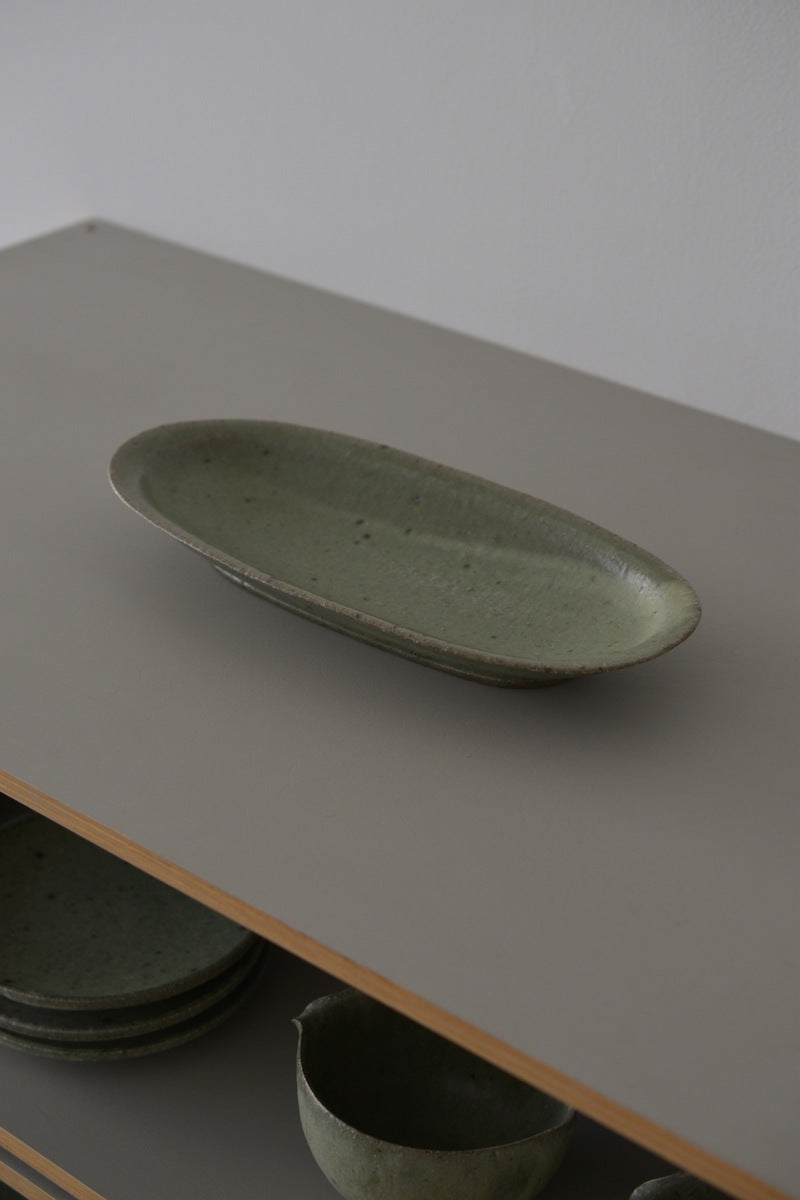 青灰オリーブバケット皿 / 清岡幸道 – toutou online