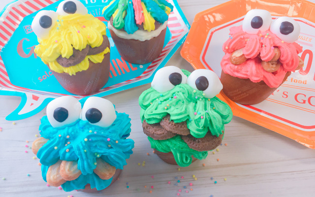 インパクト最強！カラフルで可愛いモンスター風カップケーキの作り方