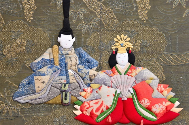 はまぐり 古布ちりめん 雛人形 セット はまぐり古布ちりめん雛人形