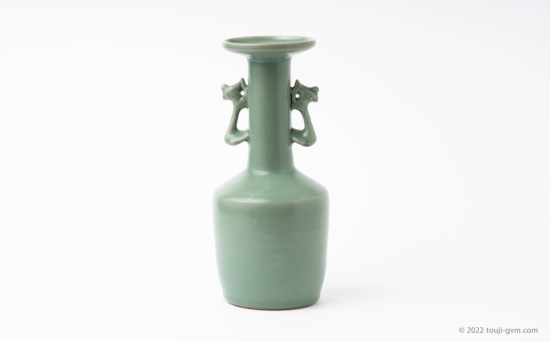 龍泉窯 青磁鳳凰耳瓶 – Longquan Vase Phoenix | 陶磁オンライン美術館