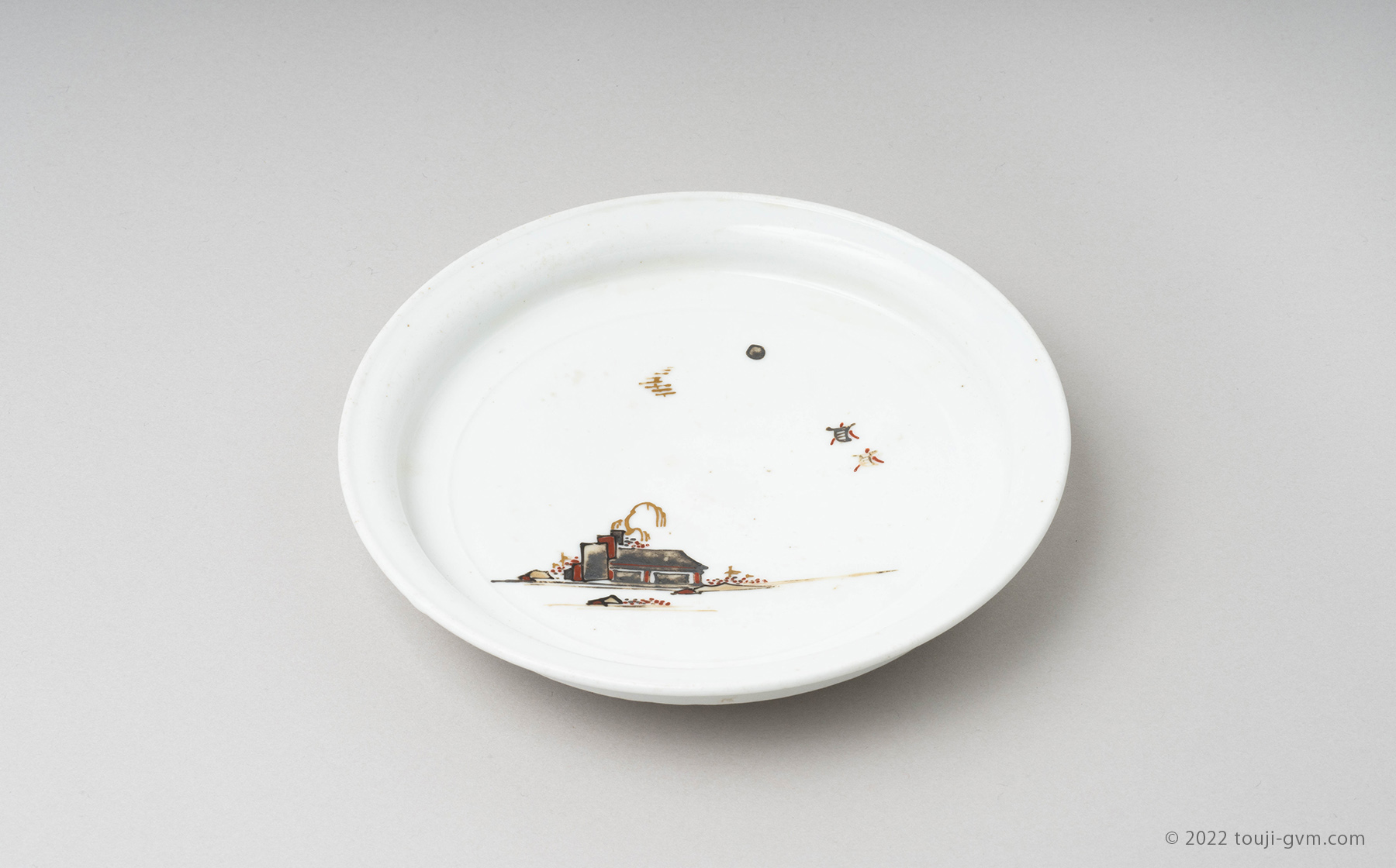 2008 オールドニッポン 金彩盛上泥漿龍図紋 皿 2客 2008 オールドニッポン