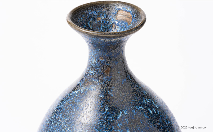 窯変釉 玉壺春瓶 – Iron glaze Alcohol bottle | 陶磁オンライン美術館