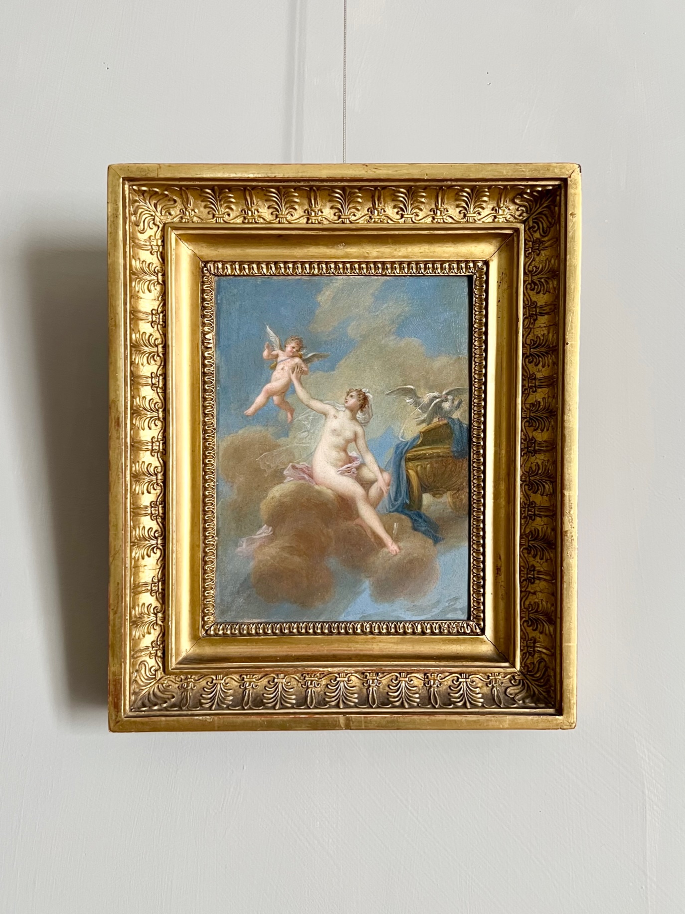 ヴィーナスとキューピッドの油彩画 t225 - 陶夢