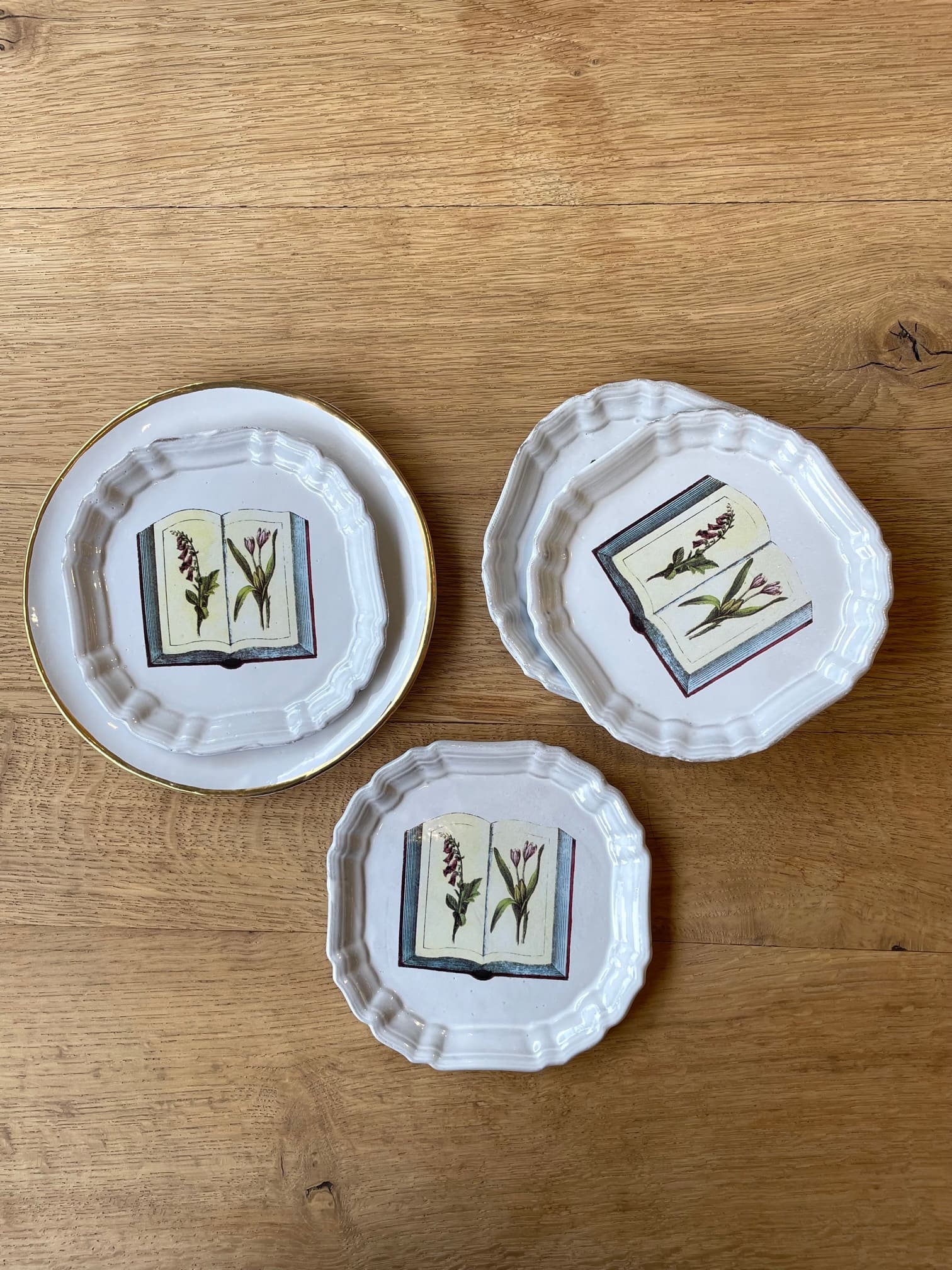 John Derian Floral Book プレート 13.5cm - 陶夢