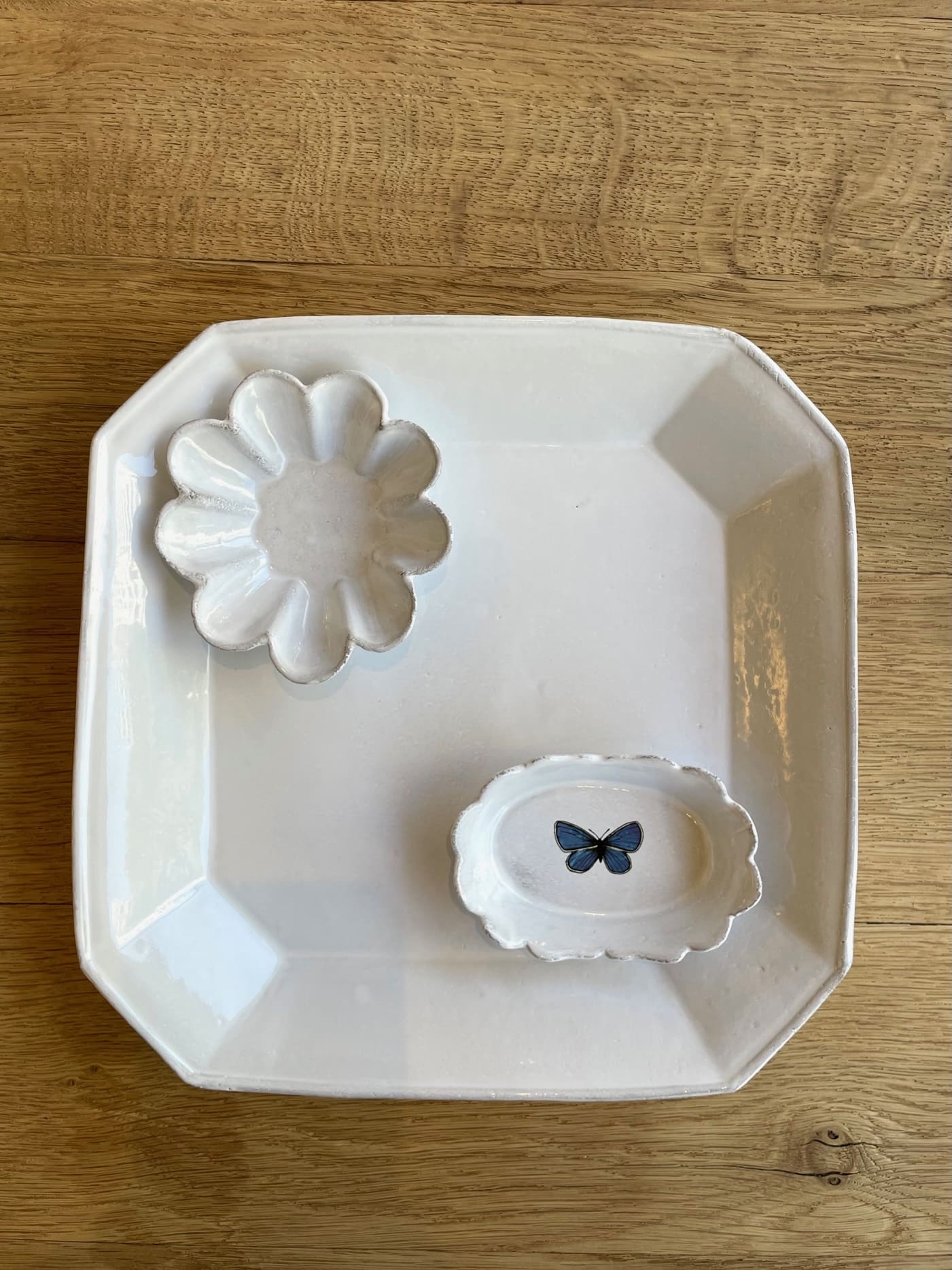 John Derian Dark Blue Butterfly ディッシュ - 陶夢