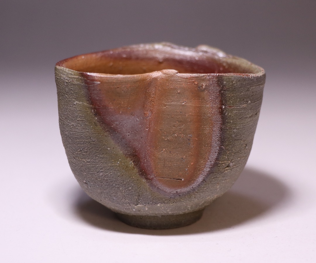 金重潤平 作 「備前緋襷酒呑」 ～備前焼専門卸小売店 川口陶楽苑～