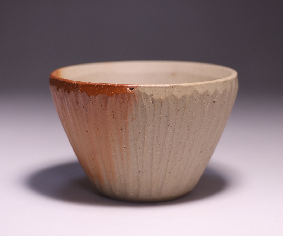 伊勢崎 競 作 「備前ヒダスキ鎬盃」 ～備前焼専門卸小売店 川口陶楽苑～