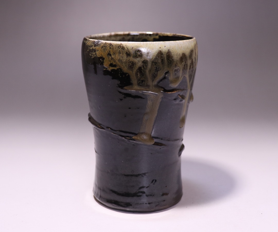 馬場隆志 作 「黒備前ビアマグ」 ～備前焼専門卸小売店 川口陶楽苑～